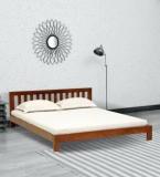 Wopno Furniture Pure Sheesham Wooden Bed Queen Size Solid Wood For Bedroom Solid Wood Queen Bed