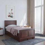 Wopno Furniture Pure Sheesham Wooden Bed Single Size Solid Wood Single Size Bed For Bedroom Solid Wood Single Drawer Bed