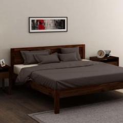 Wopno Furniture Pure Sheesham Wooden King Size Bed Without Storage For Bedroom Solid Wood King Bed