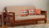 Worldwood Durable Bed Double Solid Wood Sofa Bed