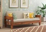 Worldwood Solid Wood Sofa Cum Bed With Storage For Livingroom/bedroom/seating 3 Seater Double Solid Wood Fold Out Sofa Cum Bed