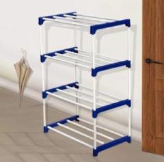 Wrt 4 layer multiporpose hard pvc pipe shoe rack PVC Collapsible Wardrobe