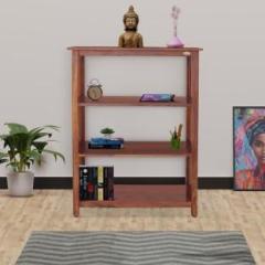 Wudniture Solid Sheesham Wood Book Shelf For Study Room/ Library | Solid Wood Open Book Shelf