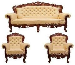 12 Stars Fabric 3 + 1 + 1 Brown Sofa Set