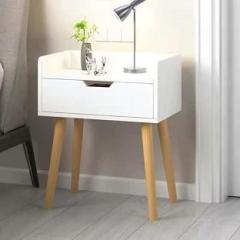 A I Craft Bedside Table with Drawer & Starage Nightstand Table for Living Room, Bedroom Solid Wood Side Table