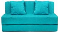 Aart Store 4X6 Sofa Cums Bed Two Seater With Two Cushion Sky Blue Color Single Sofa Bed