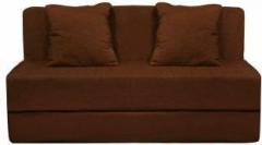 Aart Store 6X6 Sofa Cums Bed Three Seater With Two Cushion Brown Color Single Sofa Bed