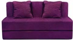 Aart Store 6X6 Sofa Cums Bed Three Seater With Two Cushion Magenta Color Single Sofa Bed