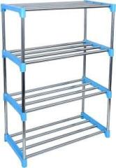 Aekko 4 Layer Stainless Steel Metal Open Book Shelf