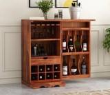 Allie Wood Diamond Solid Wood Bar Cabinet