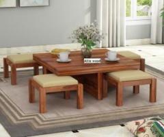 Allie Wood Reid Sheesham Solid Wood Coffee Table