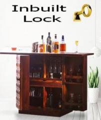 Allie Wood Sheesham Wood Bar Cabinet Rack Hard and Soft Drinks Storage Cabinets Furniture Wine Wisky Scotch All Type Drinks Bar Cabinet for Living Room Solid Wood Bar Cabinet