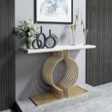 Alphwood Split Ring Metal Console Table