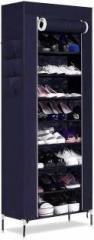 Anva Wardrobe Organizer, Storage Rack for Kids and Women, Clothes Cabinet, Shoe Rack, Bedroom Organiser with 9 Layer_Navyblue Metal Shoe Stand