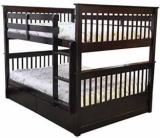 Aprodz Mango Wood Bunk Bed With Storage For Bedroom Solid Wood Bunk Bed