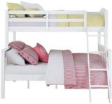 Aprodz Mango Wood Heldcys Kids Bunk Beds With Storage For Bedroom | Cream Finish Solid Wood Bunk Bed