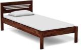 Aprodz Sheesham Wood Without Storage Frye Single Size Bed for Bedroom Dark Brown Finish Solid Wood Single Bed