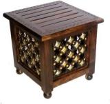 Araac Unique Arts Shoppee Wooden Premium Look Design Square Storage Stool Solid Wood Coffee Table