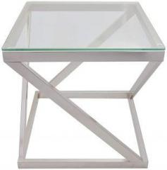 Armwood Glass End Table