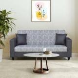 Arra Jennifer Three Seater Sofa Grey Color Fabric 3 Seater Sofa