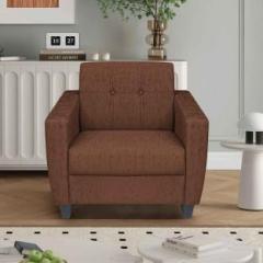 Arra New Remo One Seater Sofa in Dark Brown Color Fabric 1 Seater Sofa