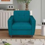 Arra New Remo One Seater Sofa in Teal Blue Color Fabric 1 Seater Sofa