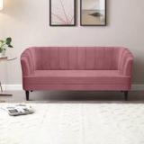 Arra Oslo Three Seater Velvet Fabric Sofa Fabric 3 Seater Sofa