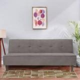 Arra Palermo Fully Upholstered Grey 3 Seater Single Solid Wood Fold Out Sofa Sectional Bed