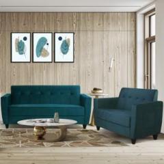 Arra Remo 5 Seater Sofa Green Fabric 3 + 2 Sofa Set