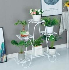 Artesia 6 Tier Plant Stands for Indoors and Outdoors, Flower Pot Holder Shelf Metal Open Book Shelf