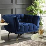 Artistic Interior Crafts Velvet 3 Seater Modern Chesterfield Sofa Fabric 1 Seater Sofa