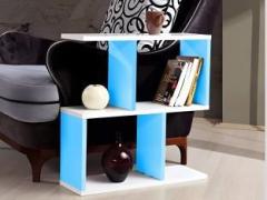 Artival Crafts Engineered Wood S Shape Bedside Table, NightStand Engineered Wood End Table