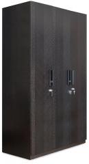 @home Beetle Three Door Wardrobe in Brown Finish