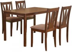 @Home Bony Four Seater Dining Set in Brown Colour