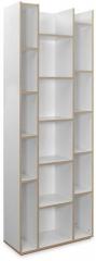 @home Caper Oak Open Book Shelf in White Colour