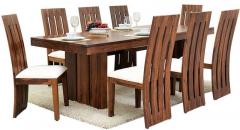 @home Delmonte Eight Seater Dining Kit with Walnut Finish