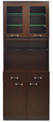 @Home Derval Hutch Cabinet in Dark Walnut Finish