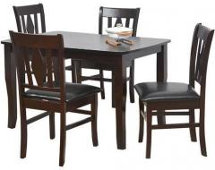 @home Malmo Four Seater Dining Set in Brown Oak colour