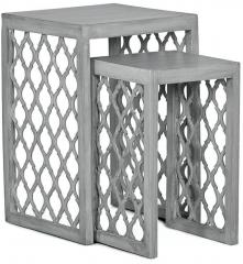 @home Miraya Set Of 2 Nest Table in Grey Colour