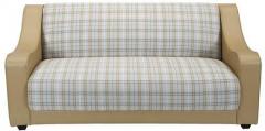 @home Plaid Three Seater Sofa in Camel Colour