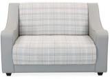 @home Plaid Two Seater Sofa In Smoke Grey Colour