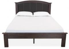 @Home Venus Queen Bed with Mattress in Walnut Brown