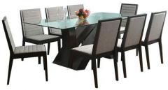 @home Xena Celosa Eight Seater Dining Set in Walnut Colour