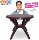 Avro Furniture AVRO Alfa Round Table 4 Seater Dining Table Plastic 6 Seater Dining Table