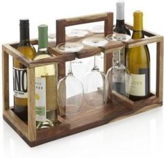 Balaji Solid Wood Bar Trolley