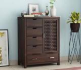 Banshi Solid Sheesham Wood Almirah/Wardrobe/Cabinet/Cupboard Solid Wood Free Standing Cabinet