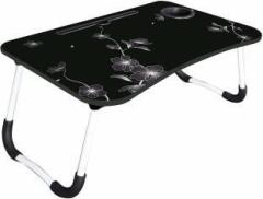 Bbd Kitchen Shop Laptop table Wood Portable Laptop Table Finish Color Black Flower, Pre Assembled Solid Wood Study Table