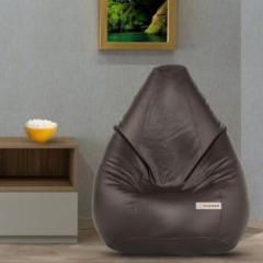 Beankart XXXL Living Room | Ultra Soft Synthetic Leather | Light Weight and Double Stitching Teardrop Bean Bag With Bean Filling