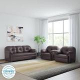 Bharat Lifestyle Brooklyn Leatherette 3 + 1 + 1 Sofa Set