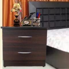 Bhawani 2Drawer side table Engineered Wood Side Table